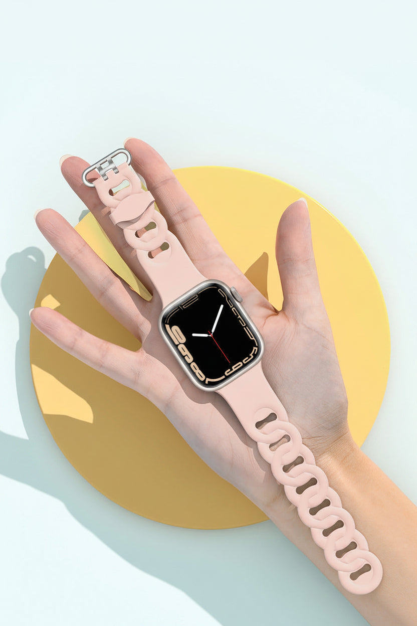 Bracelet Apple Watch silicone résille compatible Series SE et Ultra