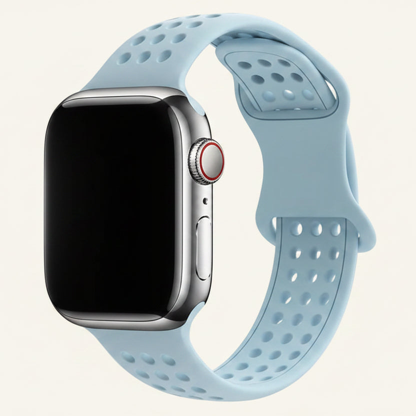 Bracelet Apple Watch silicone respirant gris