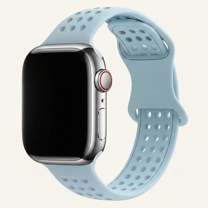 Bracelet Apple Watch silicone respirant gris