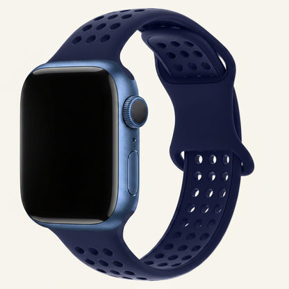 Bracelet Apple Watch silicone respirant noir sport