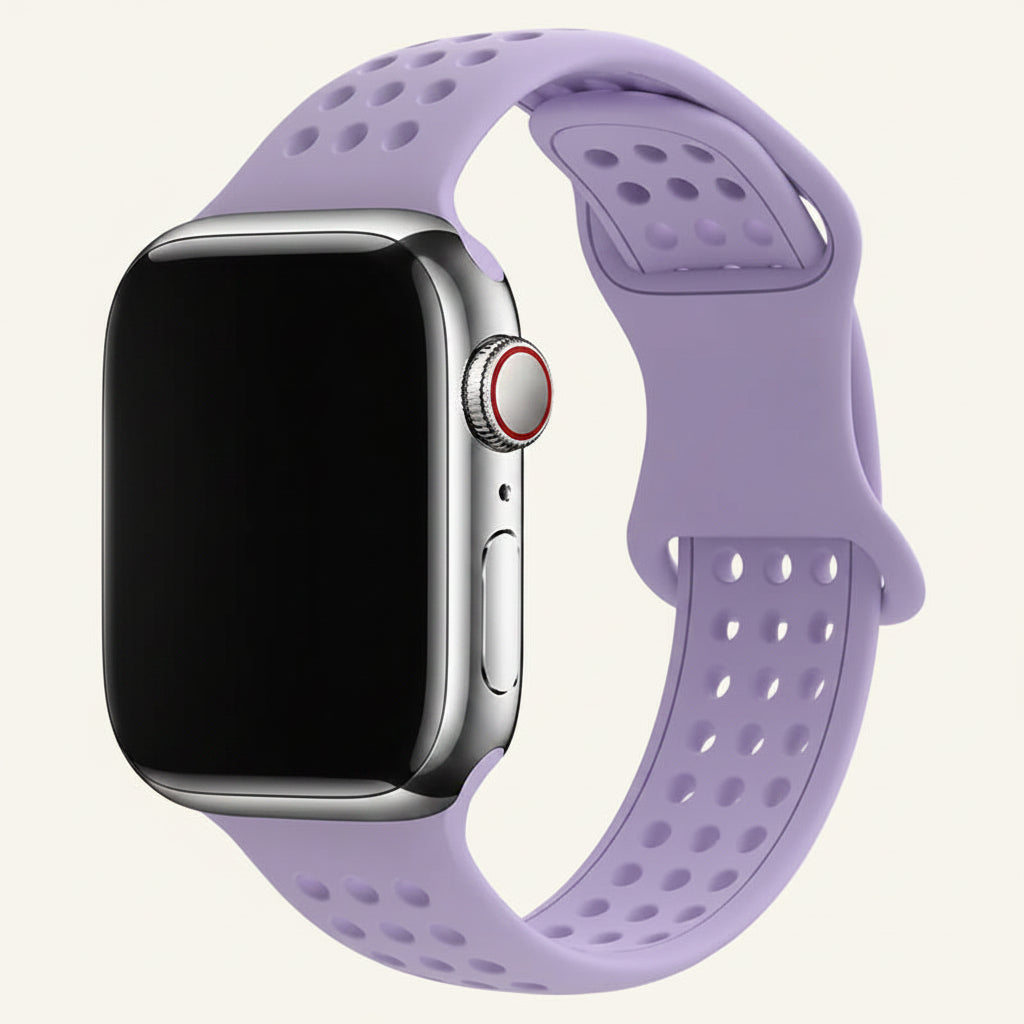 Bracelet Apple Watch silicone respirant rouge