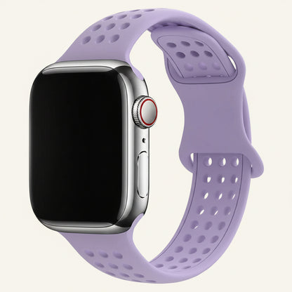 Bracelet Apple Watch silicone respirant rouge
