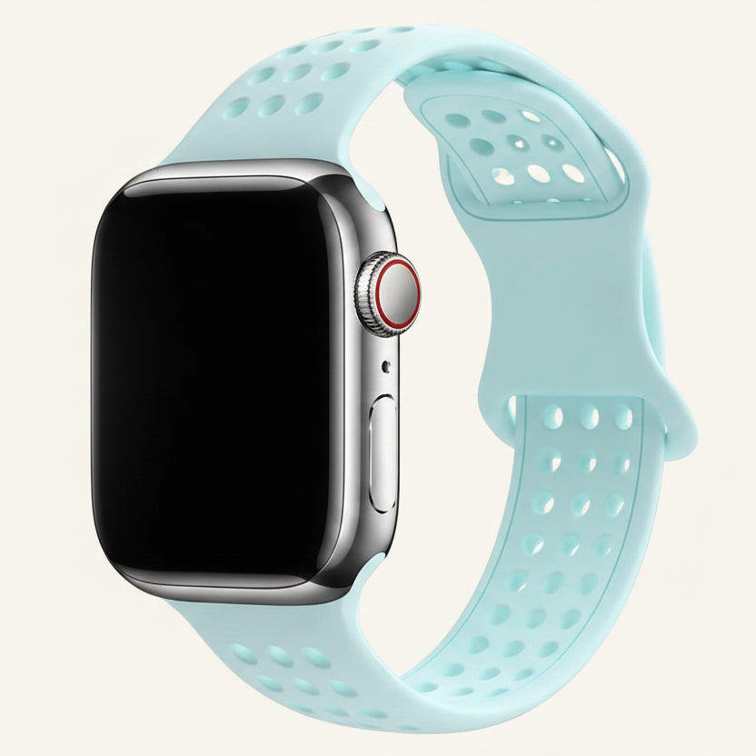 Bracelet Apple Watch silicone respirant thé au lait