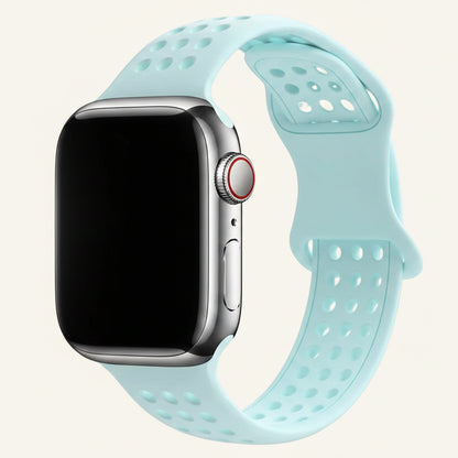 Bracelet Apple Watch silicone respirant thé au lait