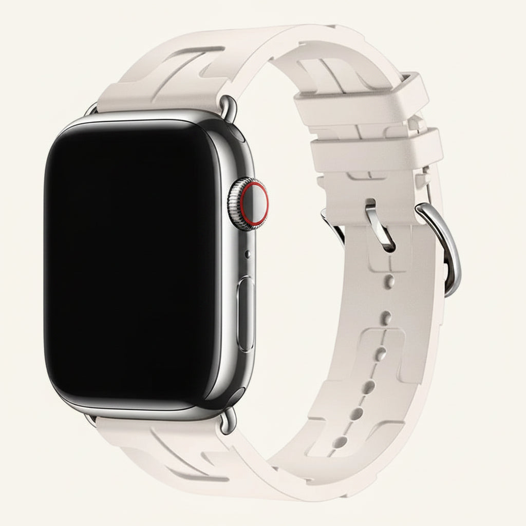 Bracelet Apple Watch silicone sport connecteur U compatible Series SE et Ultra