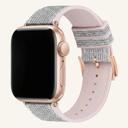 Bracelet Apple Watch silicone strass arc-en-ciel femme
