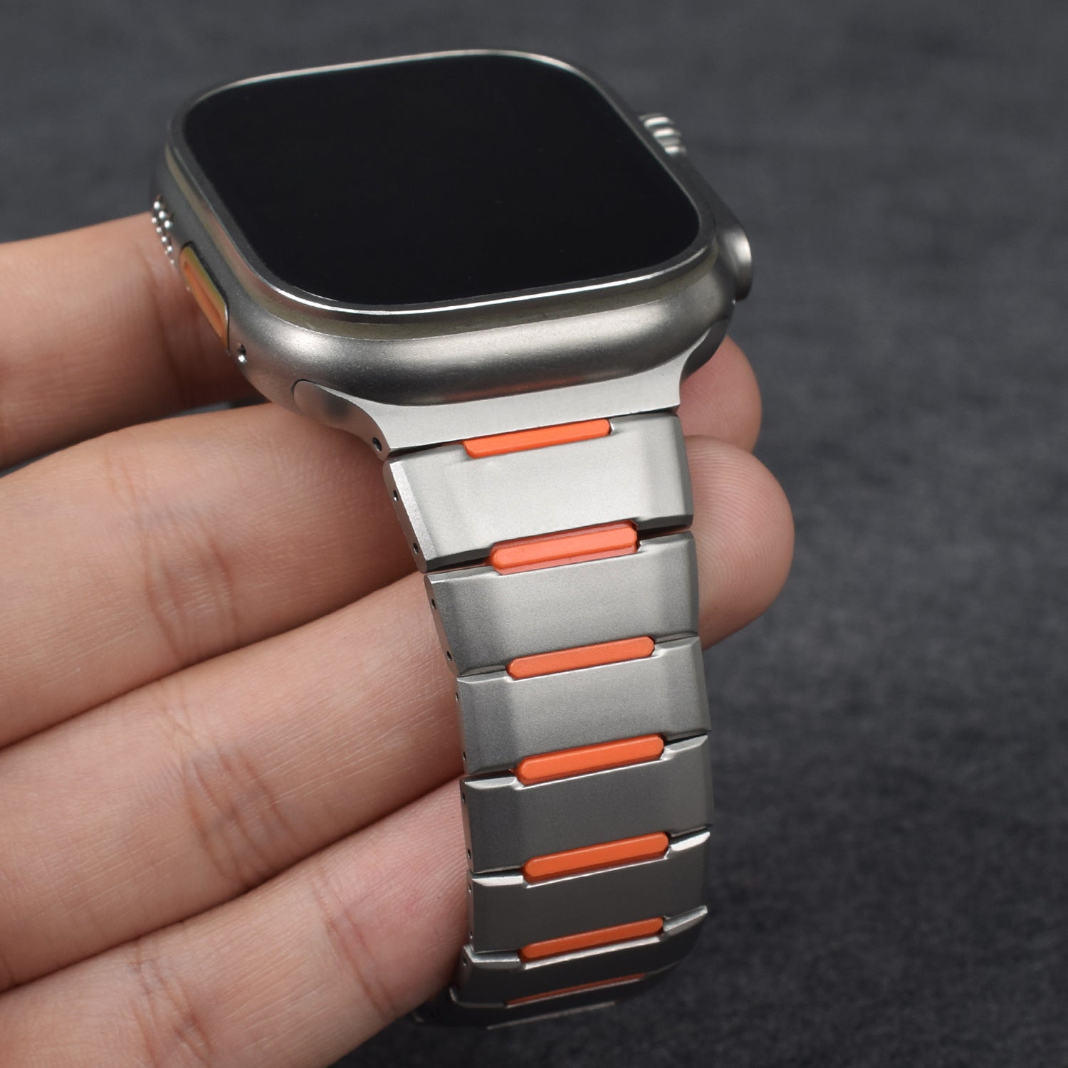 Bracelet Apple Watch sport rugged acier caoutchouc pour Apple Watch Ultra