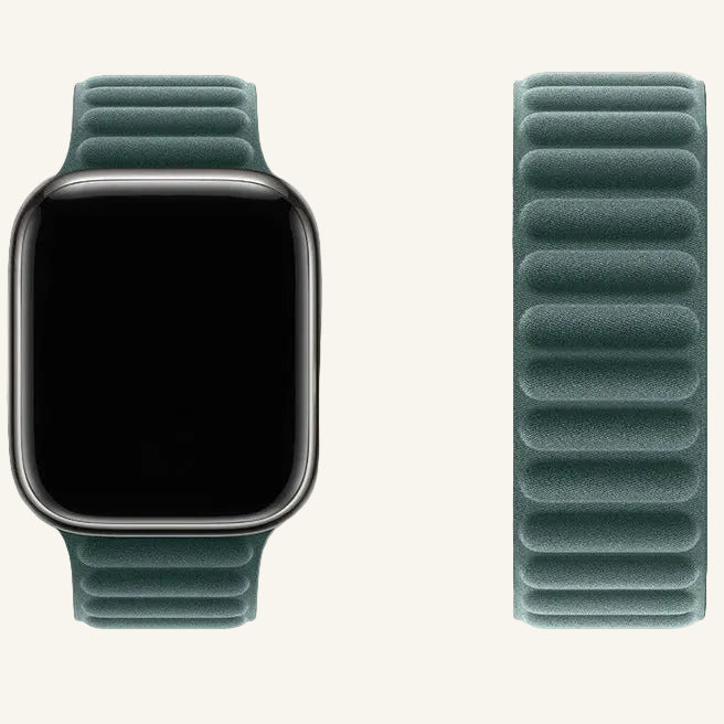 Bracelet Apple Watch tissu matelassé bleu mer