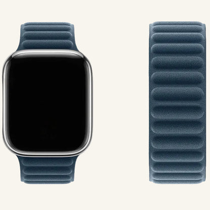 Bracelet Apple Watch tissu matelassé gris sauge