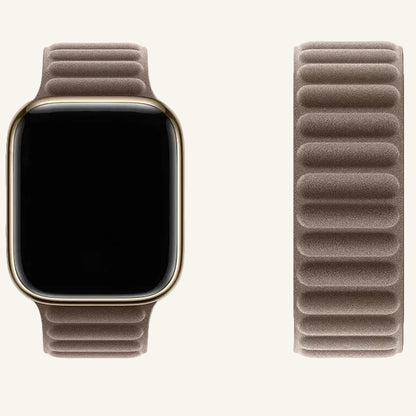 Bracelet Apple Watch tissu matelassé rose clair