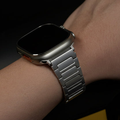 Bracelet Apple Watch titane gris à maillons i-beam