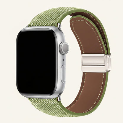Bracelet Apple Watch toile denim kaki