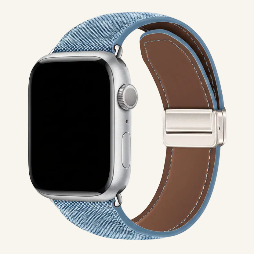 Bracelet Apple Watch toile denim noir