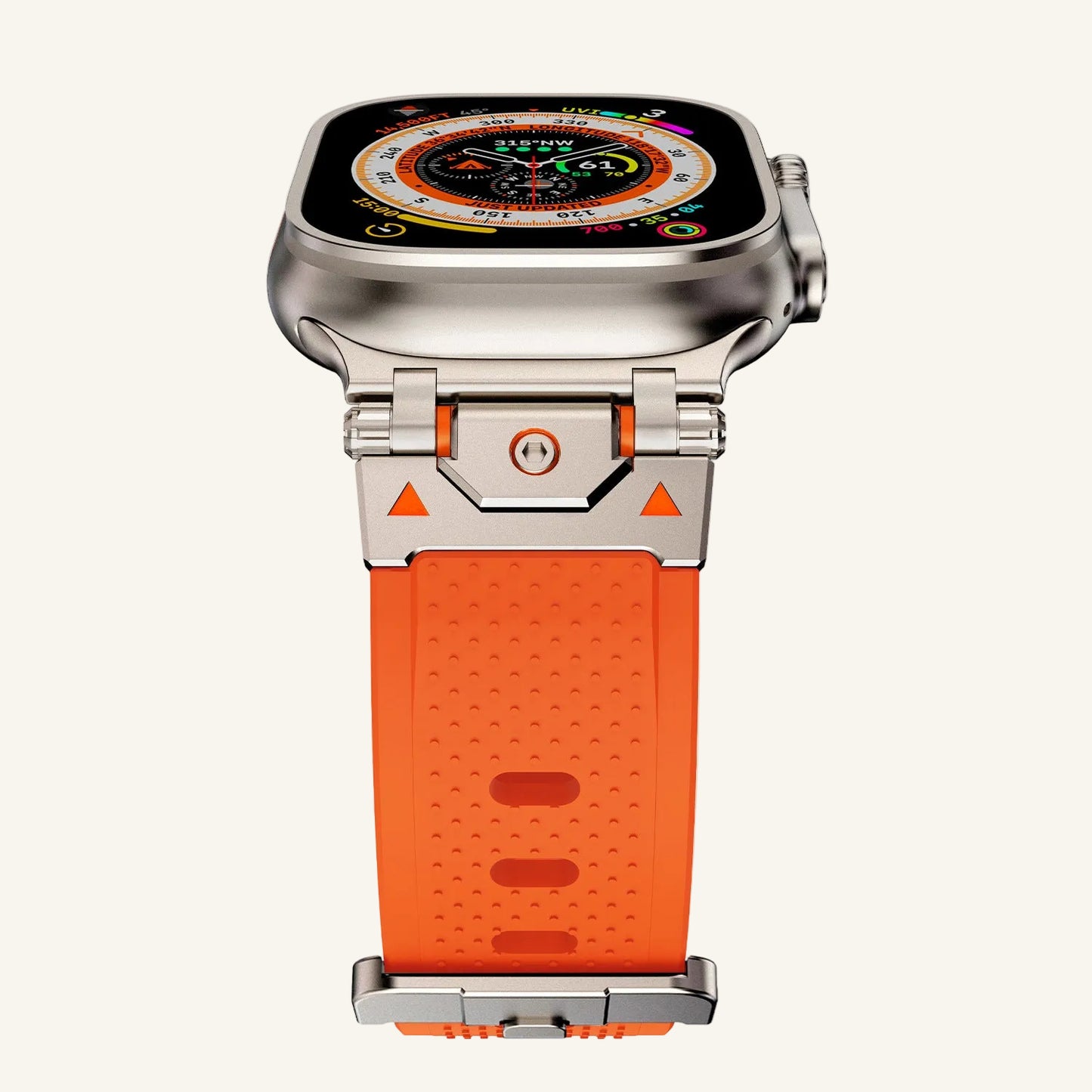 Bracelet Apple Watch TPU sport connecteurs finition titane