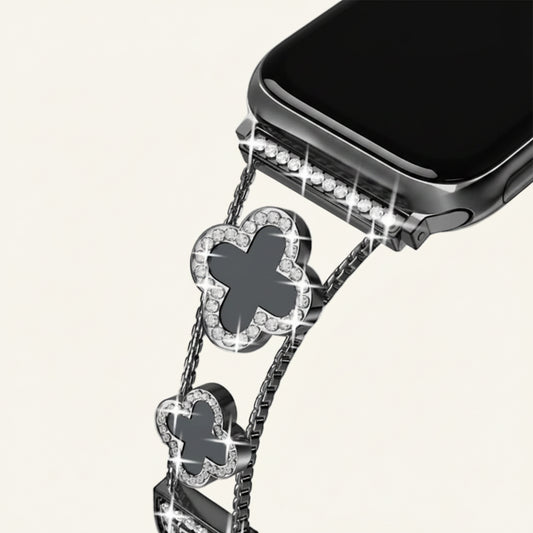 Bracelet Apple Watch trèfle nacre compatible Series SE et Ultra