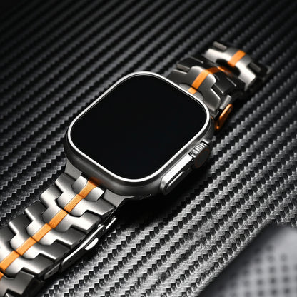 Bracelet Apple Watch Ultra à maillons acier et titane