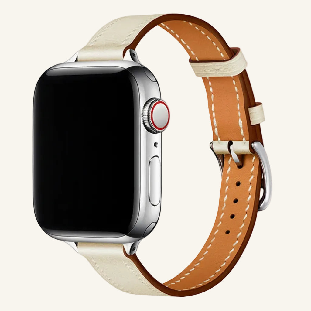 Bracelet cuir double tour pour Apple Watch femme — Maison Bracelet