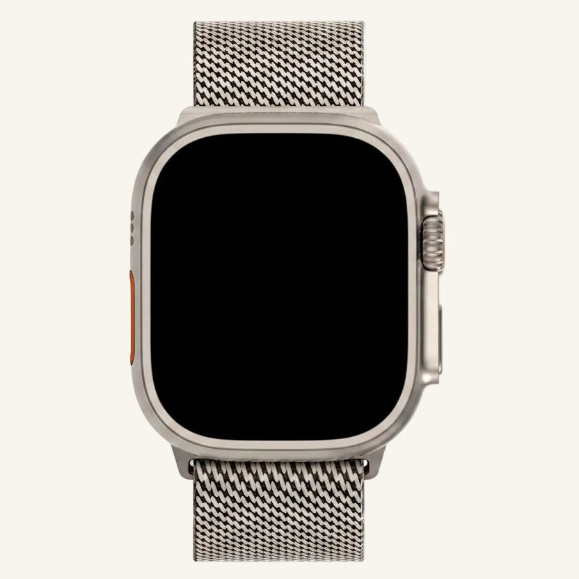 Bracelet titane maille milanaise pour Apple Watch — Maison Bracelet