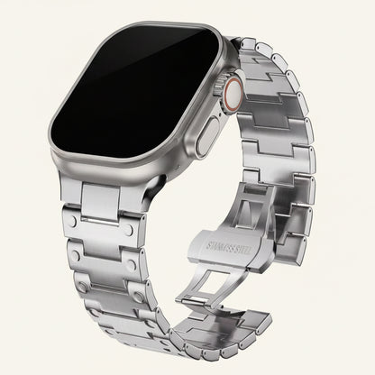 Fermoir déployant du bracelet Apple Watch acier business homme