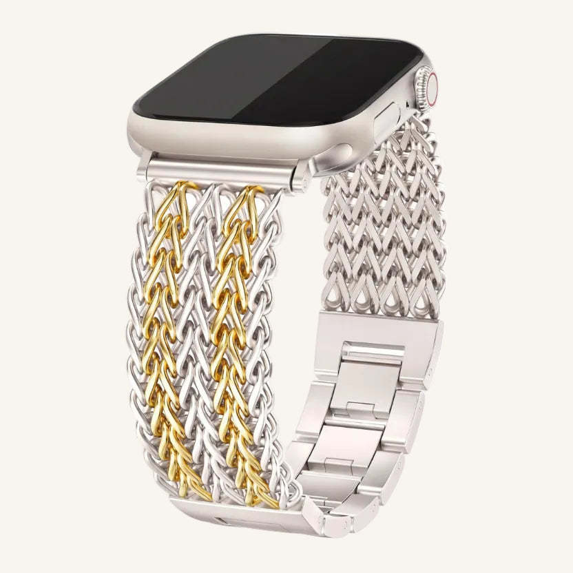 Fermoir déployant du bracelet Apple Watch acier tressé